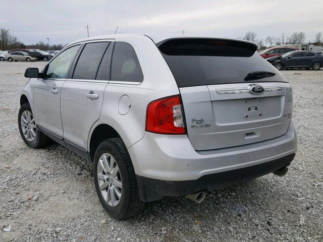 2FMDK4KC5EBA86241 - 2014 FORD EDGE LIMIT SILVER photo 3