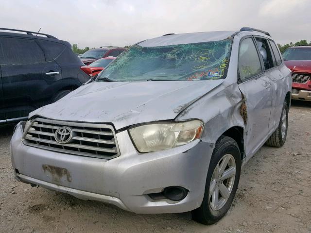 JTEDS41A882033706 - 2008 TOYOTA HIGHLANDER SILVER photo 2