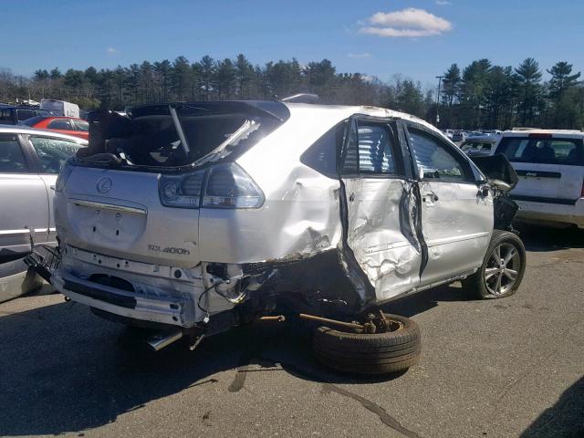 JTJHW31U372011445 - 2007 LEXUS RX 400H SILVER photo 4