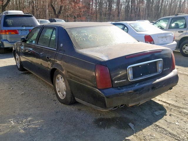 1G6KD54Y1YU330375 - 2000 CADILLAC DEVILLE BLACK photo 3