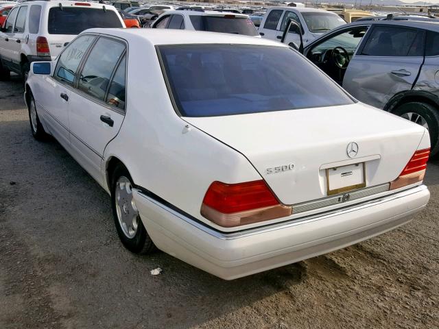 WDBGA51E3SA270855 - 1995 MERCEDES-BENZ S 500 WHITE photo 3