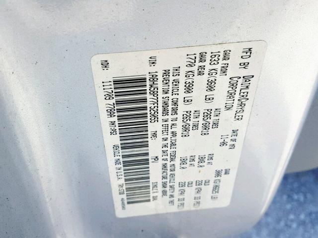 1A8HW58P77F525055 - 2007 CHRYSLER ASPEN LIMI GRAY photo 10