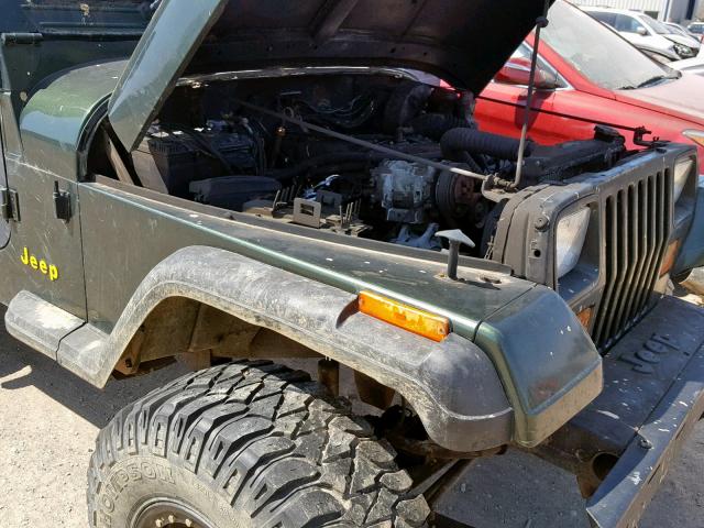 2J4FY69SXNJ520979 - 1992 JEEP WRANGLER / GREEN photo 9