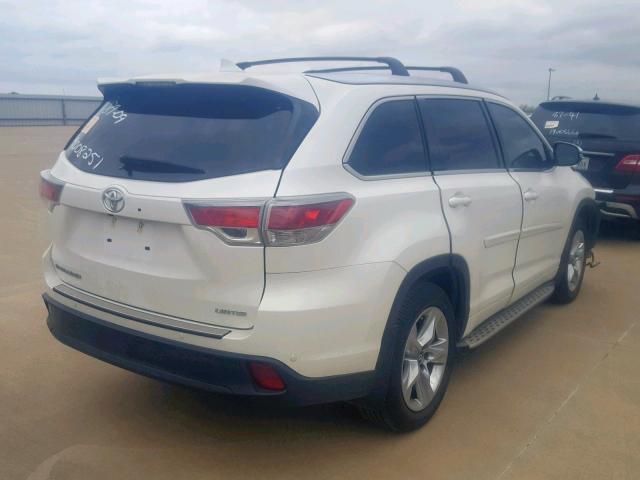 5TDYKRFH1GS180482 - 2016 TOYOTA HIGHLANDER WHITE photo 4