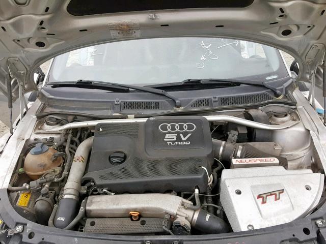 TRUWT28N521001306 - 2002 AUDI TT QUATTRO SILVER photo 7