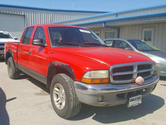 1D7HL48NX3S119724 - 2003 DODGE DAKOTA QUA RED photo 1