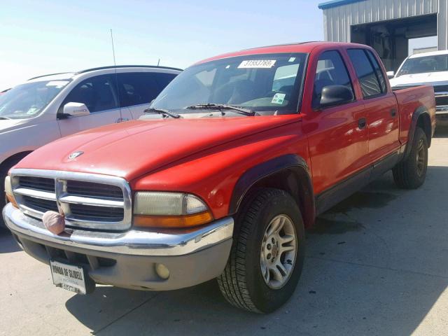 1D7HL48NX3S119724 - 2003 DODGE DAKOTA QUA RED photo 2