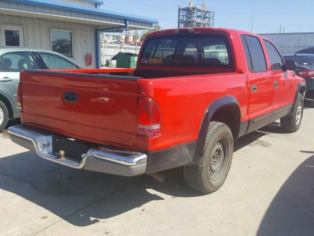 1D7HL48NX3S119724 - 2003 DODGE DAKOTA QUA RED photo 4