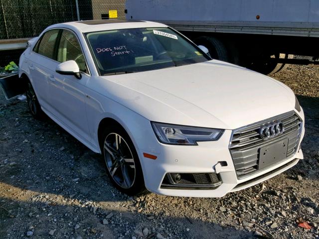 WAUFNAF49JA163119 - 2018 AUDI A4 PRESTIG WHITE photo 1