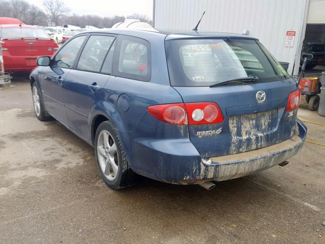 1YVFP82D845N62526 - 2004 MAZDA 6 S BLUE photo 3