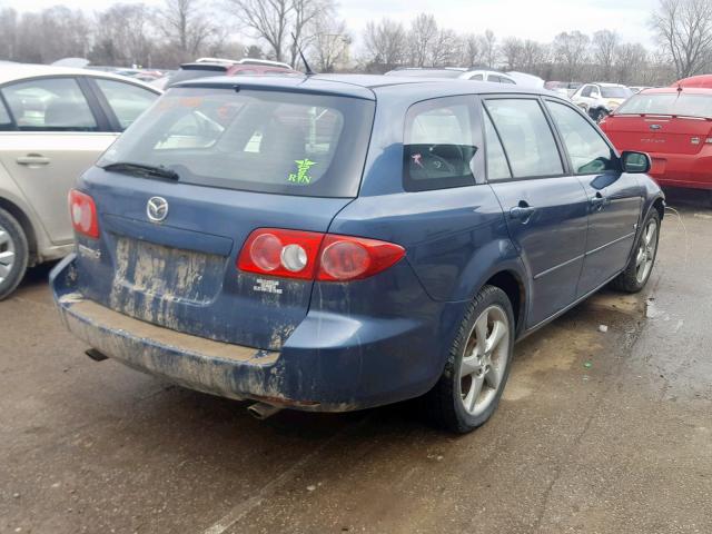 1YVFP82D845N62526 - 2004 MAZDA 6 S BLUE photo 4