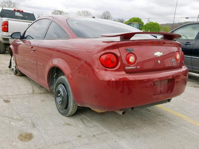 1G1AL18FX87139266 - 2008 CHEVROLET COBALT LT RED photo 3