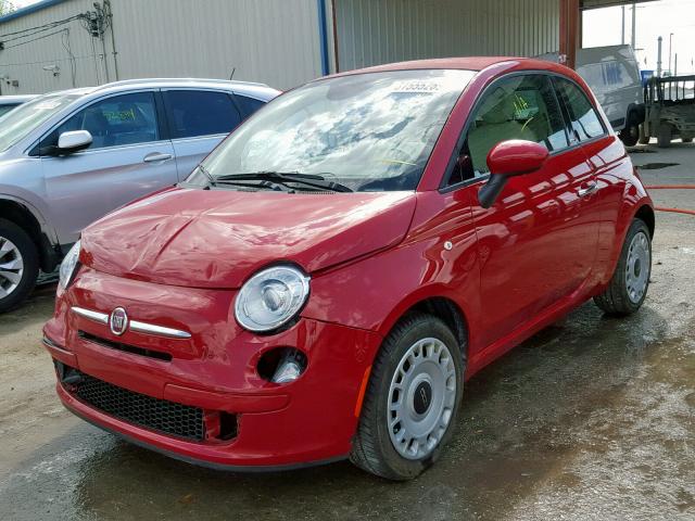 3C3CFFDR0FT570684 - 2015 FIAT 500 POP RED photo 2