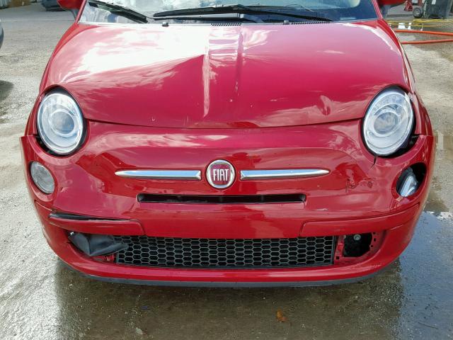 3C3CFFDR0FT570684 - 2015 FIAT 500 POP RED photo 9