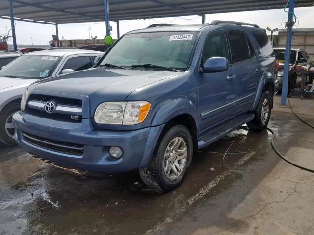 5TDZT38A56S280680 - 2006 TOYOTA SEQUOIA LI BLUE photo 2