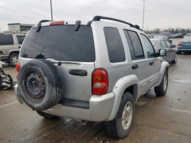 1J4GL38KX3W567096 - 2003 JEEP LIBERTY RE SILVER photo 4