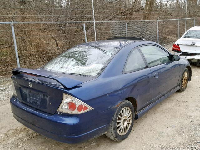 1HGEM22952L057816 - 2002 HONDA CIVIC EX BLUE photo 4