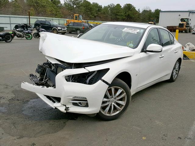 JN1BV7AR1FM411122 - 2015 INFINITI Q50 BASE WHITE photo 2