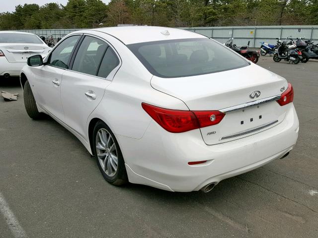 JN1BV7AR1FM411122 - 2015 INFINITI Q50 BASE WHITE photo 3