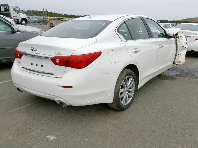 JN1BV7AR1FM411122 - 2015 INFINITI Q50 BASE WHITE photo 4