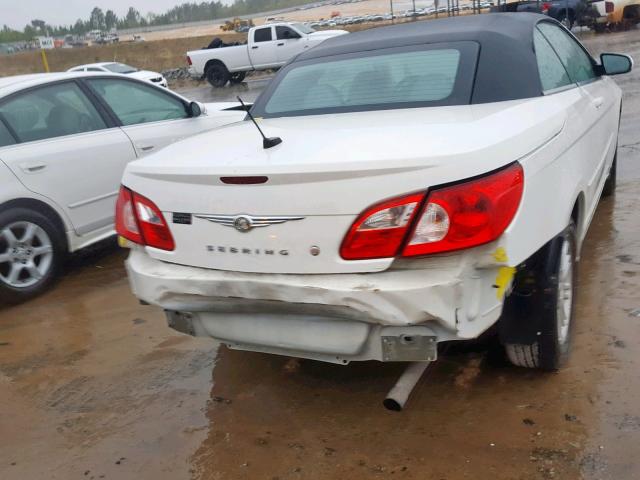 1C3LC55R78N249973 - 2008 CHRYSLER SEBRING TO WHITE photo 9