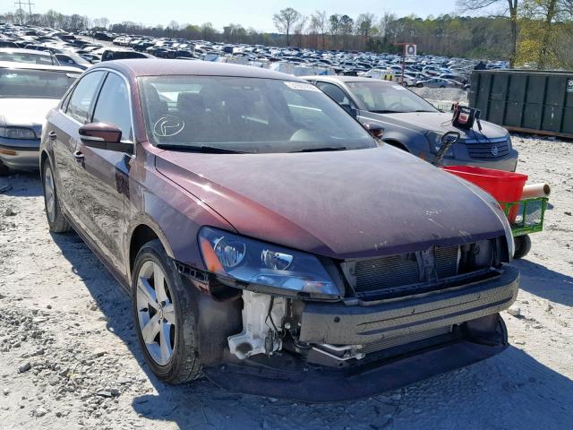 1VWBT7A3XEC061697 - 2014 VOLKSWAGEN PASSAT SE BURGUNDY photo 1