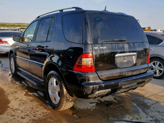 4JGAB57E15A517236 - 2005 MERCEDES-BENZ ML 350 BLACK photo 3