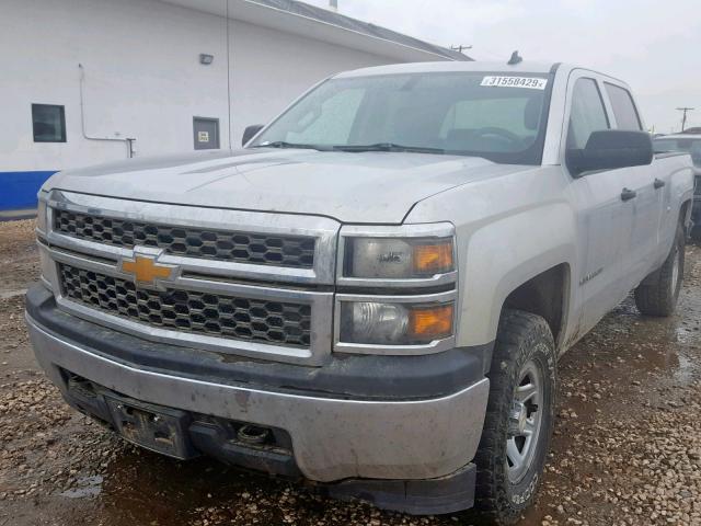 3GCUKPEC8EG180712 - 2014 CHEVROLET SILVERADO SILVER photo 2