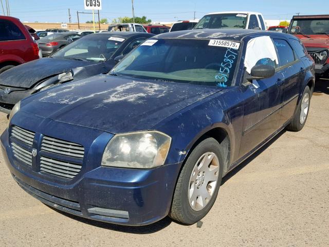 2D4FV48T95H509883 - 2005 DODGE MAGNUM SE BLUE photo 2