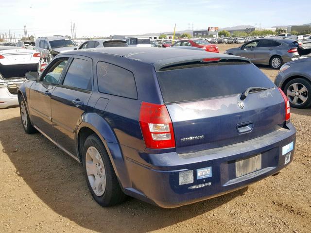 2D4FV48T95H509883 - 2005 DODGE MAGNUM SE BLUE photo 3