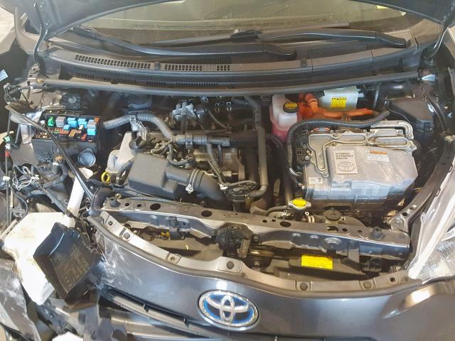 JTDKDTB32C1515120 - 2012 TOYOTA PRIUS C GRAY photo 7