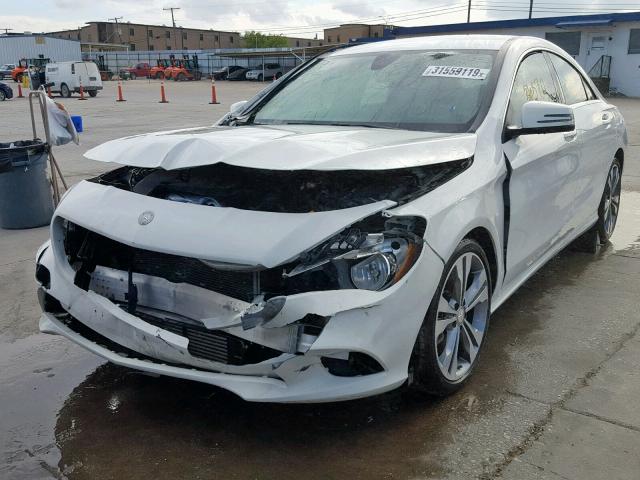 WDDSJ4EB6GN312317 - 2016 MERCEDES-BENZ CLA 250 WHITE photo 2