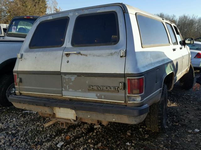 1GNGV26K91F114771 - 1990 CHEVROLET SUBURBAN V SILVER photo 4