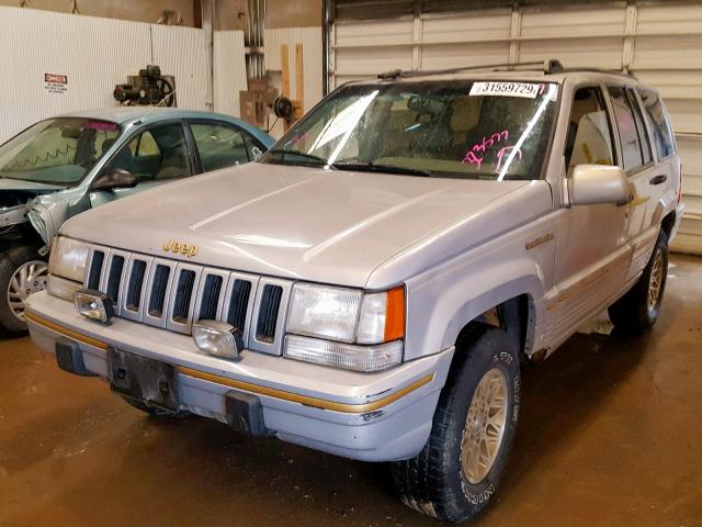 1J4GZ78Y0RC323557 - 1994 JEEP GRAND CHER BROWN photo 2