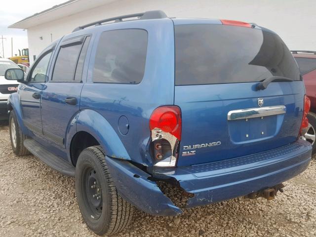 1D4HB48N16F181512 - 2006 DODGE DURANGO SL BLUE photo 3