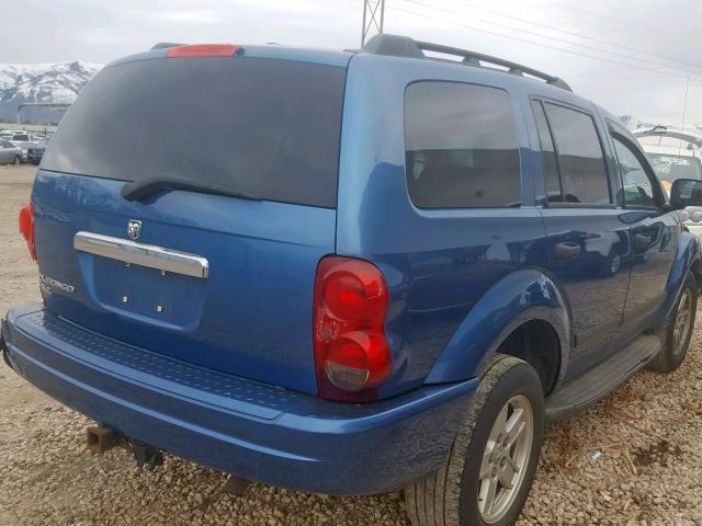 1D4HB48N16F181512 - 2006 DODGE DURANGO SL BLUE photo 4