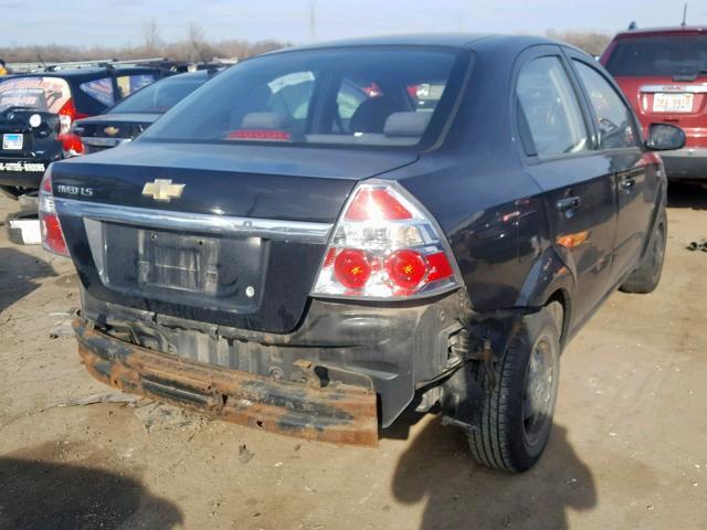 KL1TD56628B237624 - 2008 CHEVROLET AVEO BASE Қара фото 4