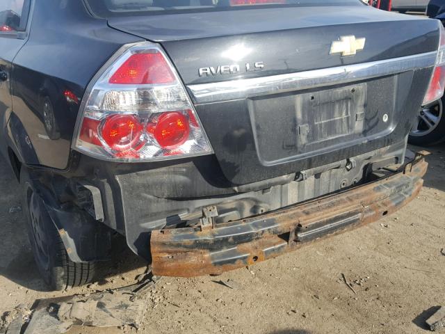 KL1TD56628B237624 - 2008 CHEVROLET AVEO BASE Қара фото 9