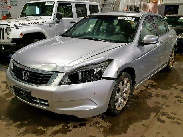 1HGCP26858A046156 - 2008 HONDA ACCORD EXL SILVER photo 2