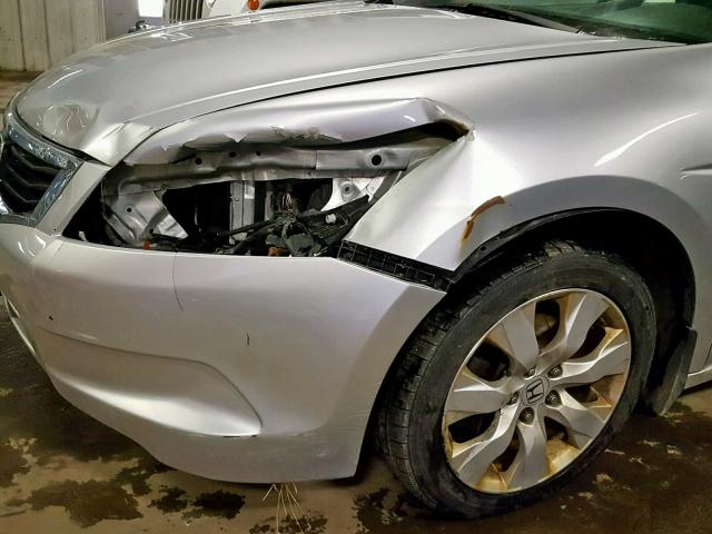 1HGCP26858A046156 - 2008 HONDA ACCORD EXL SILVER photo 9