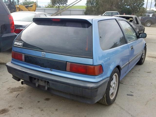 2HGED6342MH571794 - 1991 HONDA CIVIC BLUE photo 4