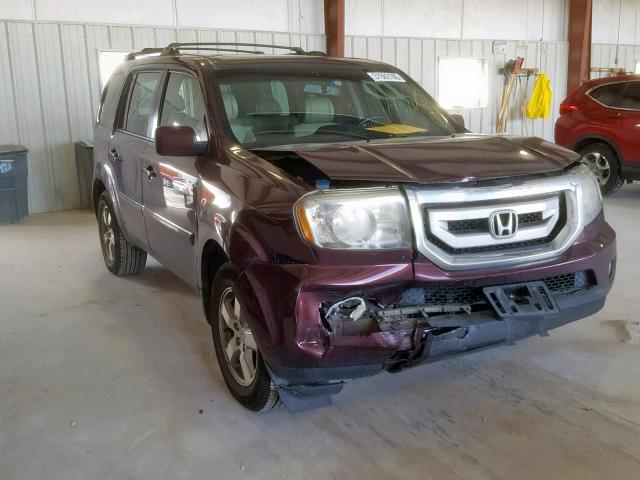 5FNYF3H7XBB047786 - 2011 HONDA PILOT EXLN MAROON photo 1