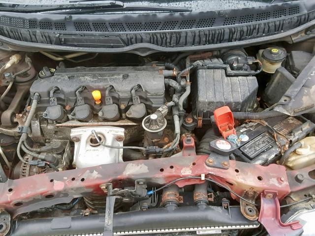 2HGFA153X6H006426 - 2006 HONDA CIVIC DX RED photo 7