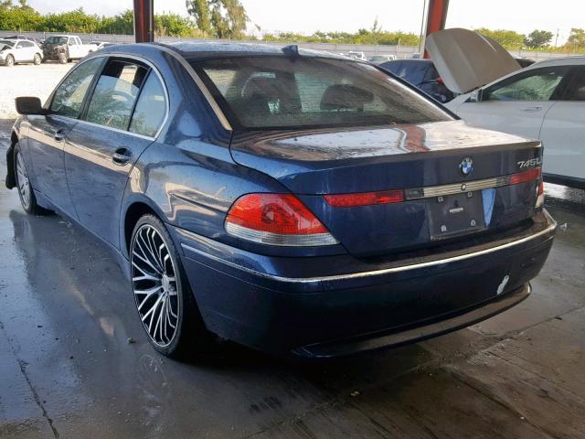 WBAGN63413DR15791 - 2003 BMW 745 LI BLUE photo 3