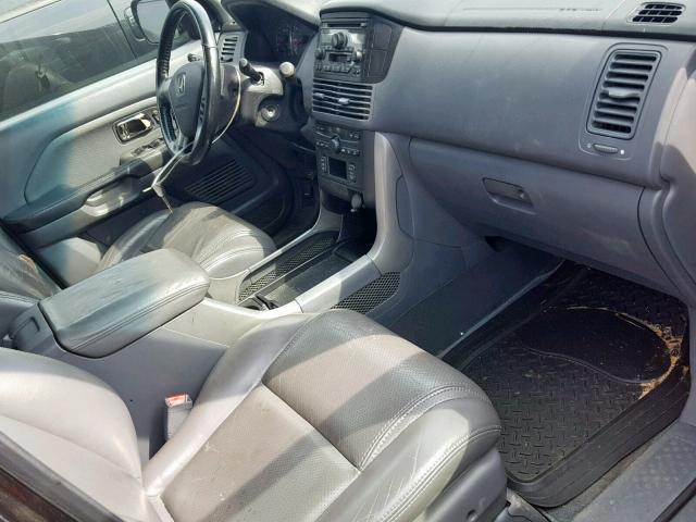 5FNYF18574B001791 - 2004 HONDA PILOT EXL BLACK photo 5