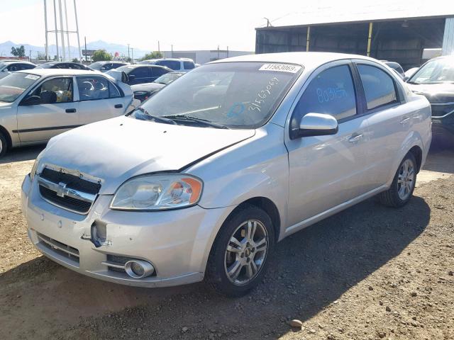 KL1TG5DE5BB135338 - 2011 CHEVROLET AVEO LT SILVER photo 2