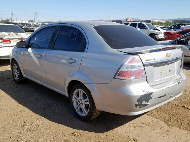 KL1TG5DE5BB135338 - 2011 CHEVROLET AVEO LT SILVER photo 3