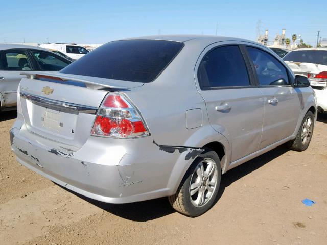 KL1TG5DE5BB135338 - 2011 CHEVROLET AVEO LT SILVER photo 4