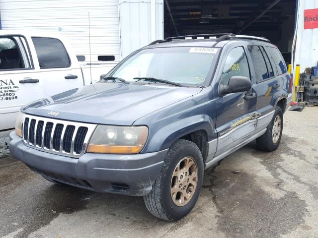 1J4G248S3YC416781 - 2000 JEEP GRAND CHER BLUE photo 2