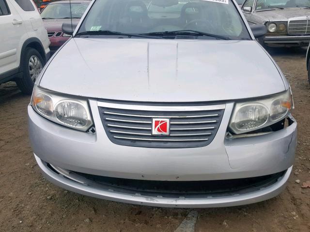 1G8AJ55FX7Z148149 - 2007 SATURN ION LEVEL SILVER photo 9